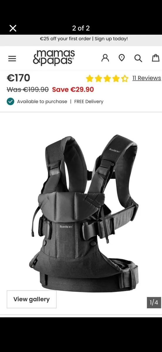 BabyBjörn Carrier One - Black - Image 1