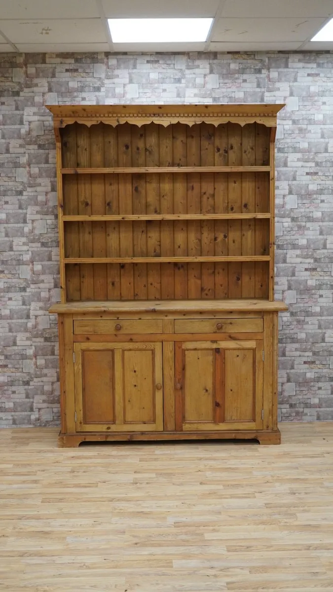 Vintage Rustic Pine Welsh Dresser - Image 1