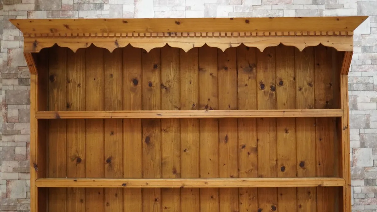 Vintage Rustic Pine Welsh Dresser - Image 3