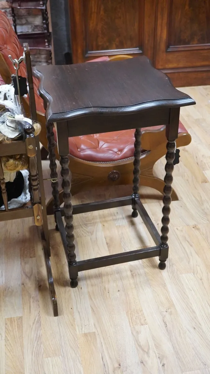 Barley Twist Dark Wood Occasional Table - Image 2