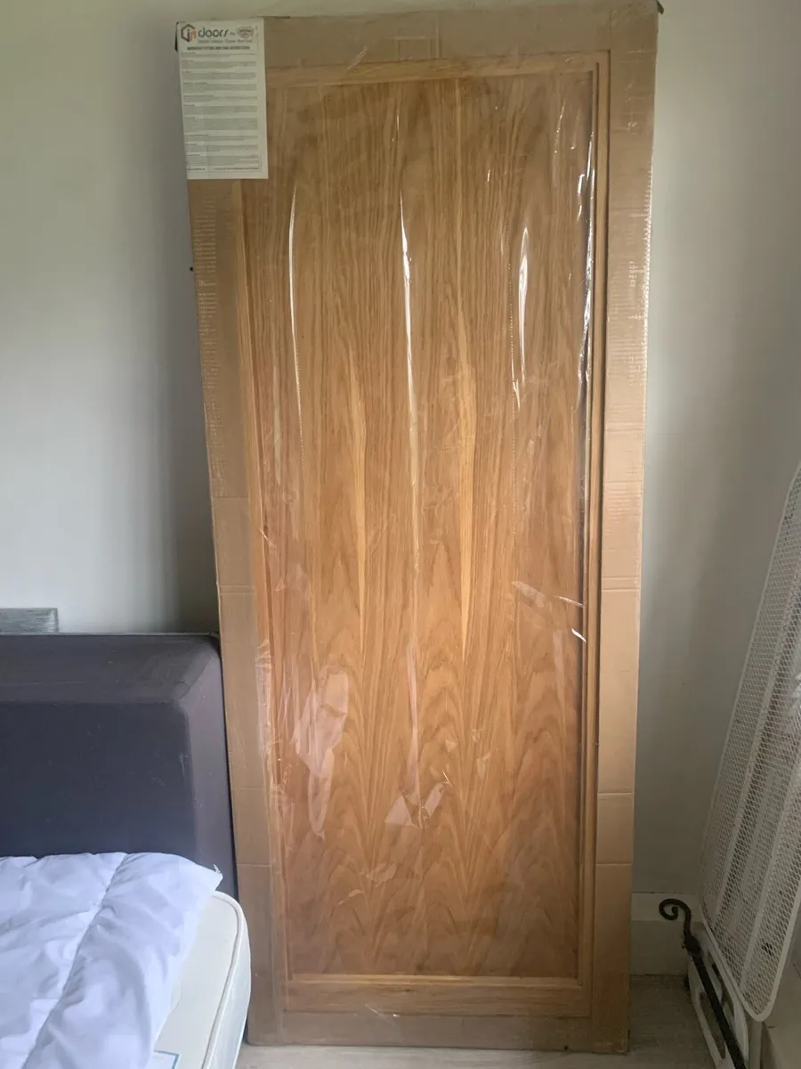 Two new oak panel doors