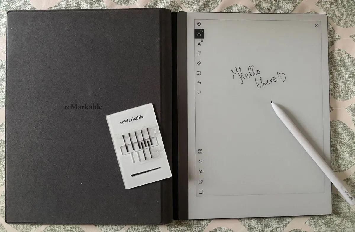 reMarkable 2 tablet, Marker pen, genuine leather c - Image 1