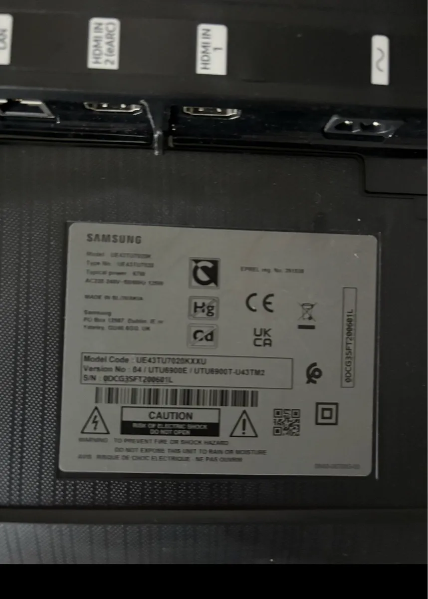 Samsung 43” Smart 4K Ultra HD HDR LED TV for Sale - Image 2