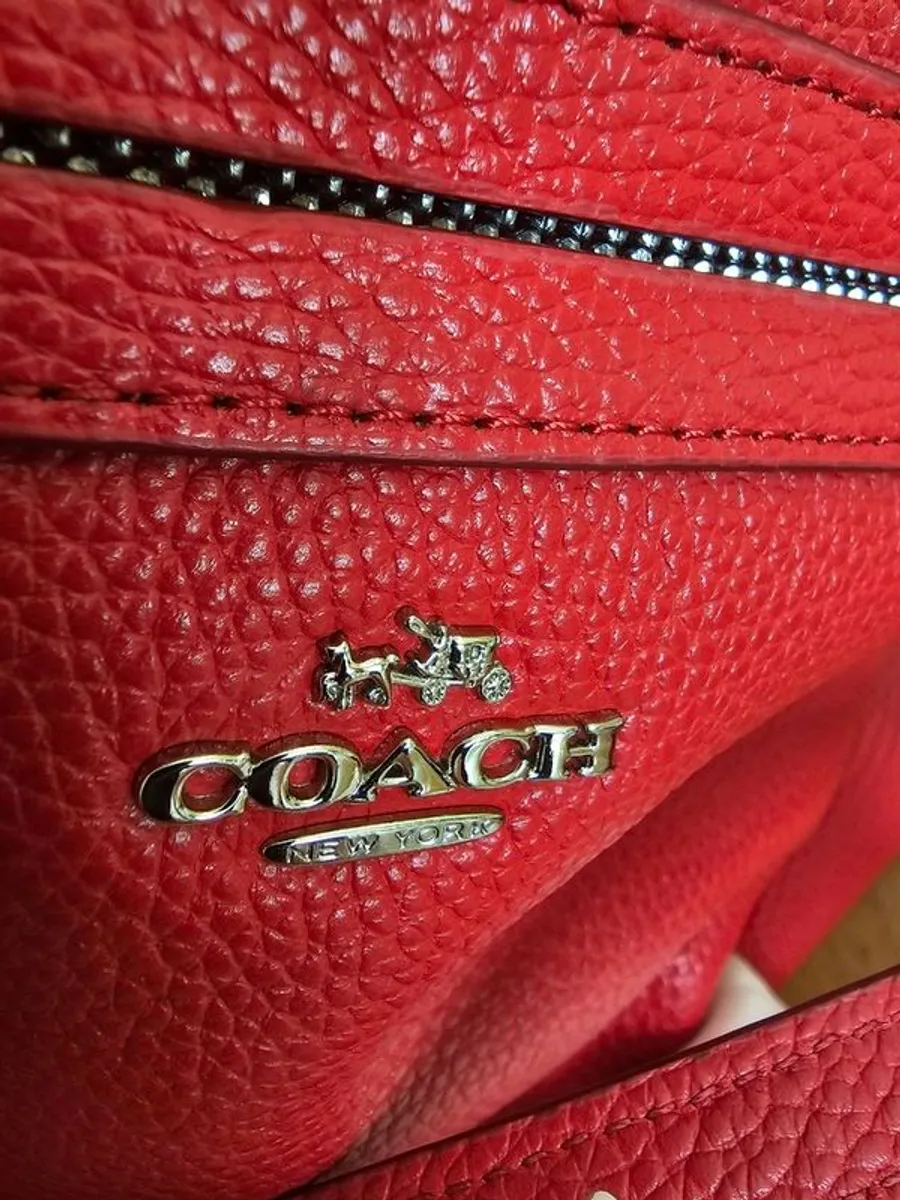 Coach Red Pebble Leather Hand/Shoulder Bag / NEW - Image 1