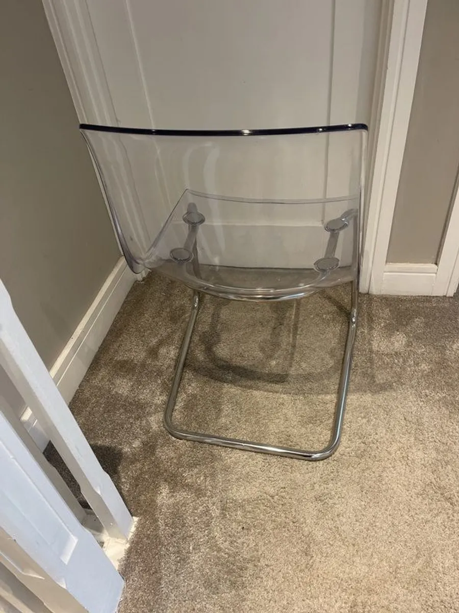 Ikea clear  chair  in perfect condition - Image 4