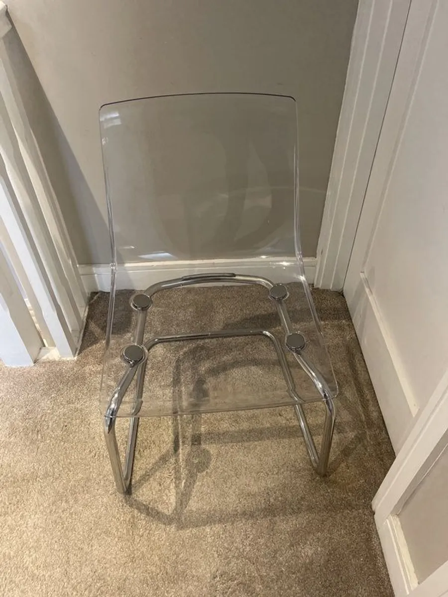 Ikea clear  chair  in perfect condition - Image 1