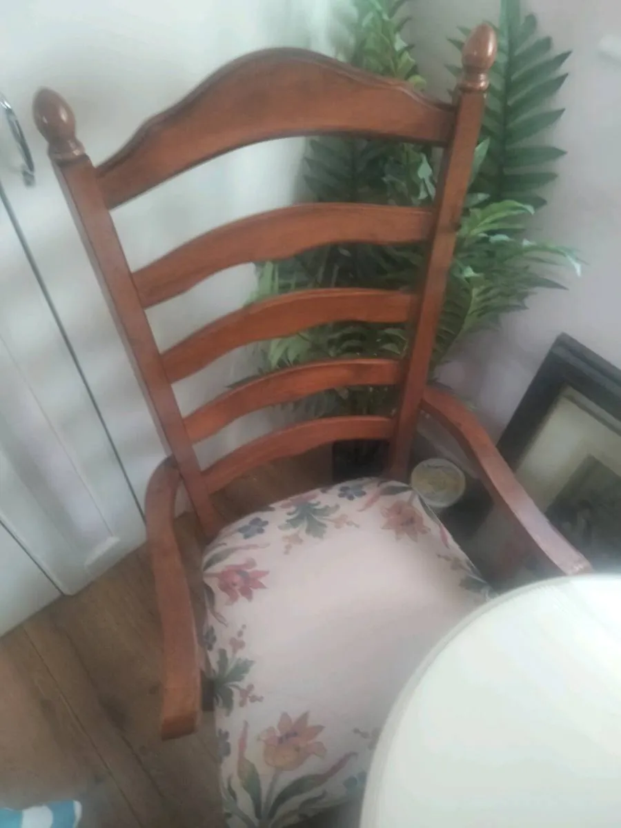 Small  Dining table And two carver Chairs - Image 3