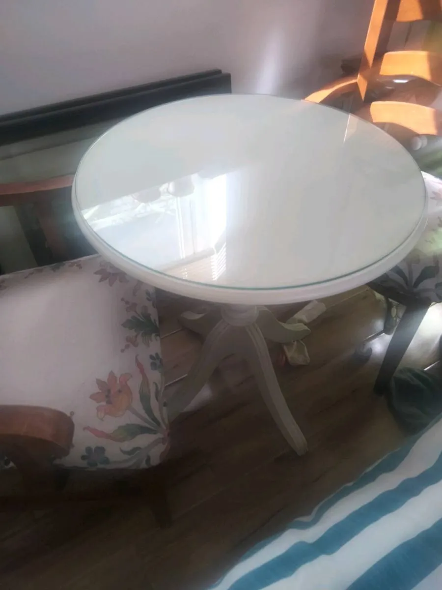 Small  Dining table And two carver Chairs - Image 4