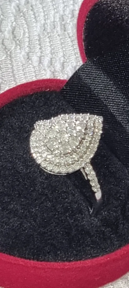 1ct diamond/10carat white gold ring - Image 4