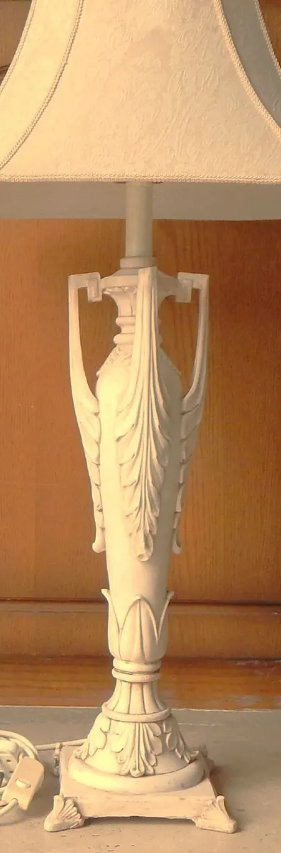 Large Table Lamp with Fabric Shade - Image 2