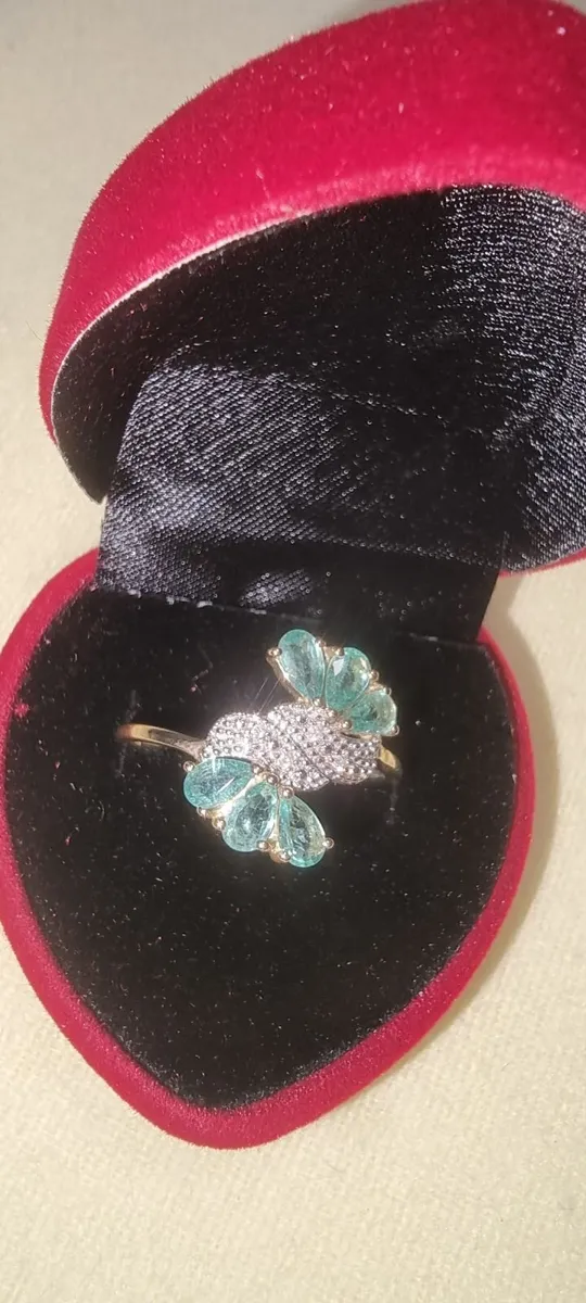 Emerald and diamond ring - Image 1