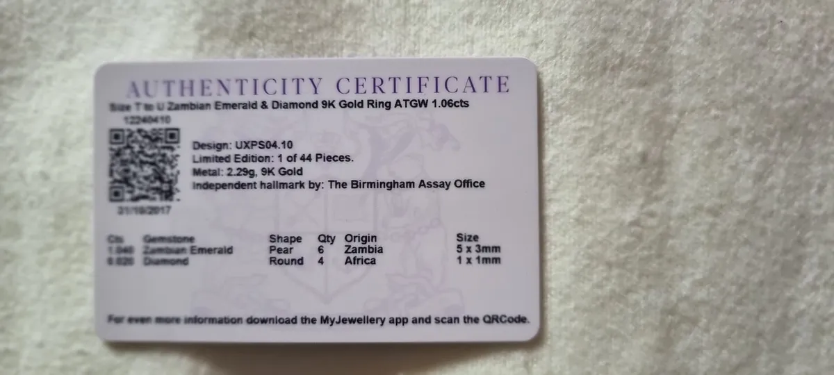 Emerald and diamond ring - Image 4