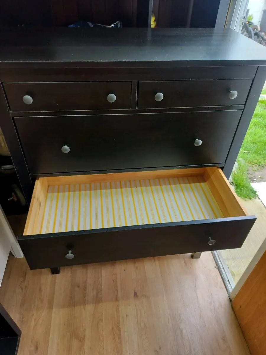 Chest of 6 drawers Hemnes black-brown - Image 4