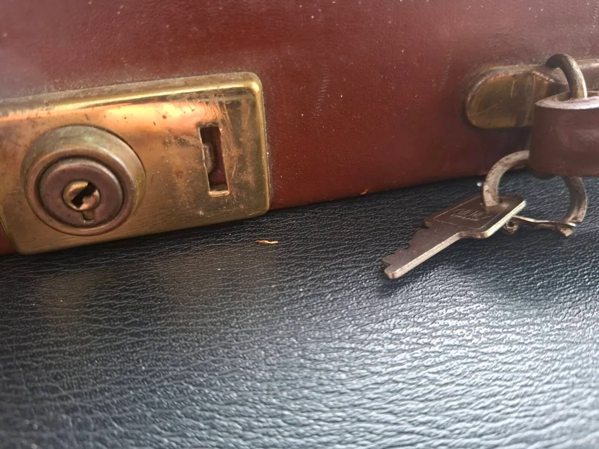 Vintage British Leather Victor Military Case - Image 4