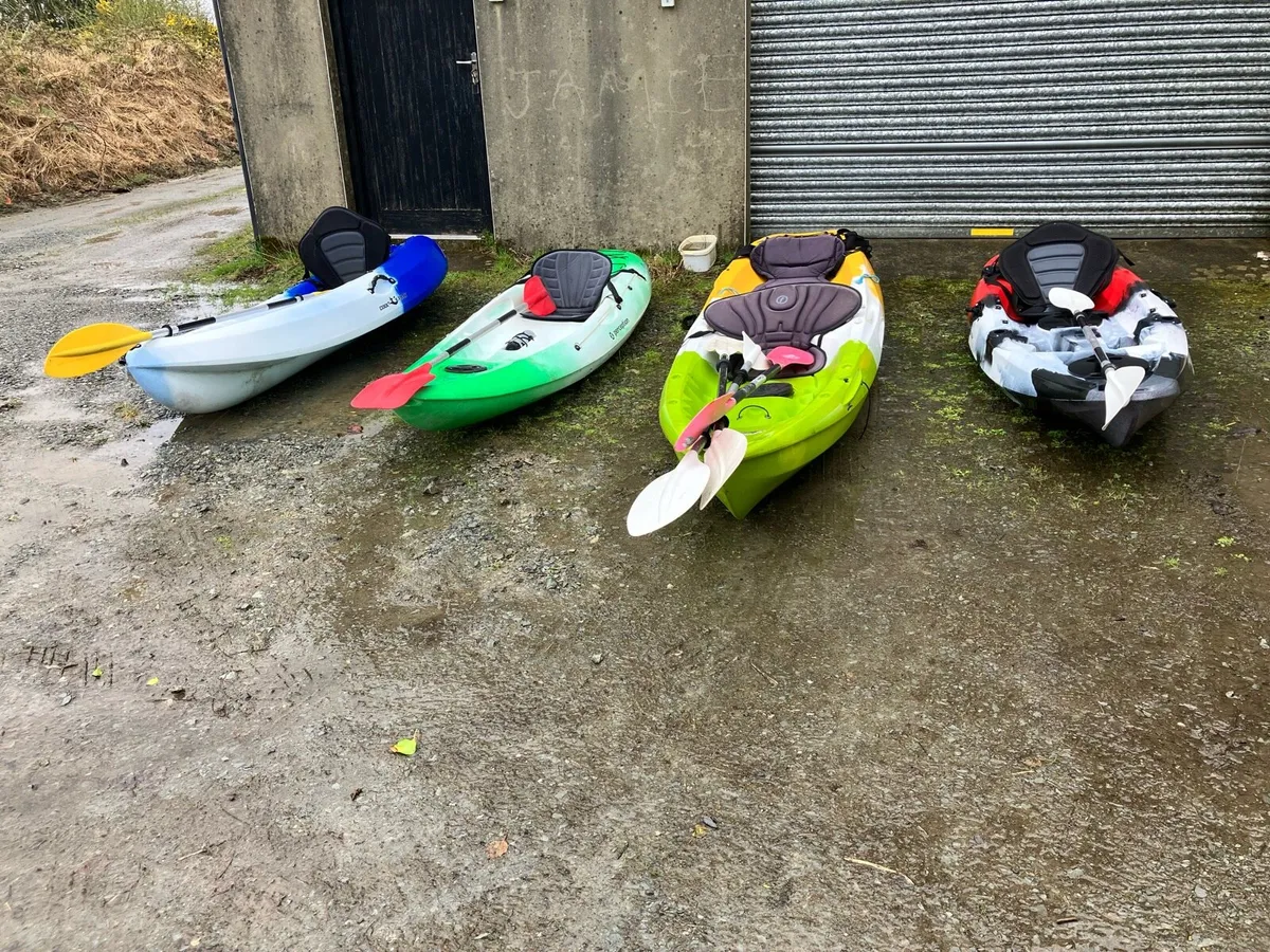 4 kayaks and multifunction trailer for sale - Image 1