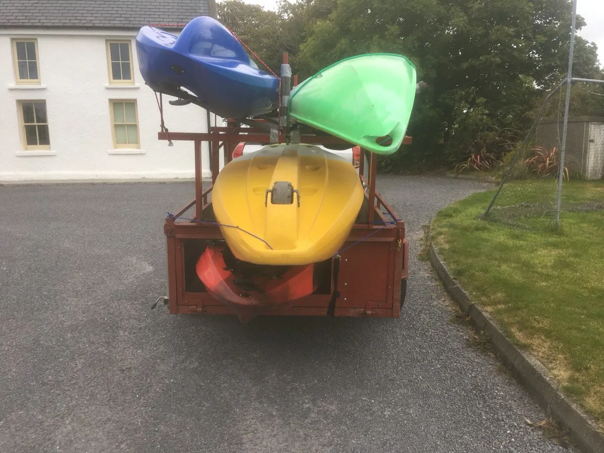 4 kayaks and multifunction trailer for sale - Image 2