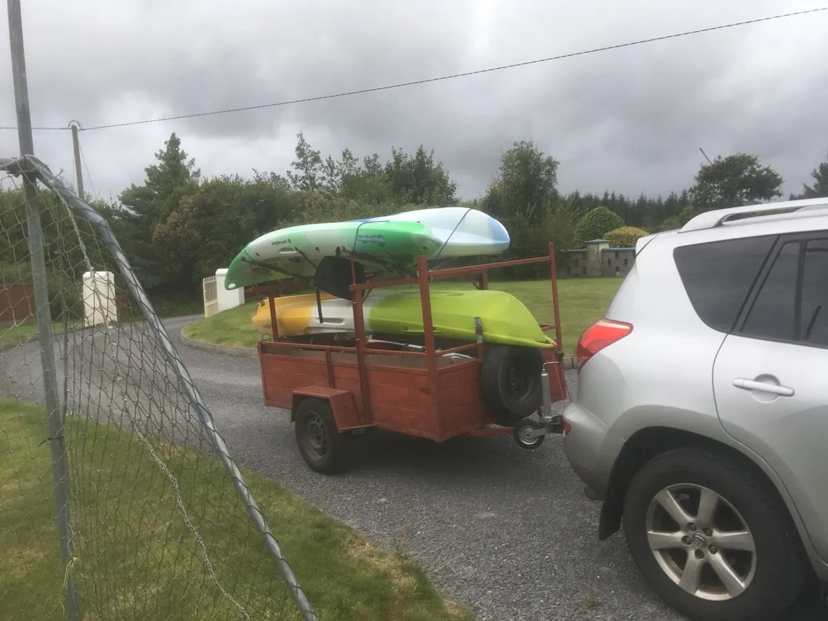 4 kayaks and multifunction trailer for sale - Image 3