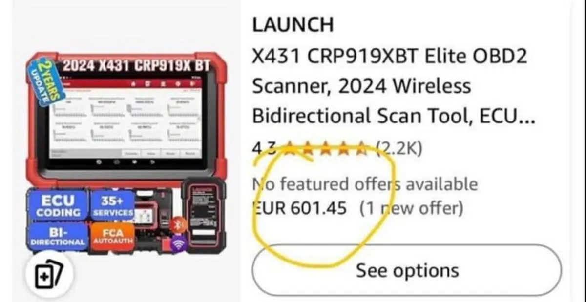 LAUNCH X431 CRP919X BT OBD2 Scanner - Image 2