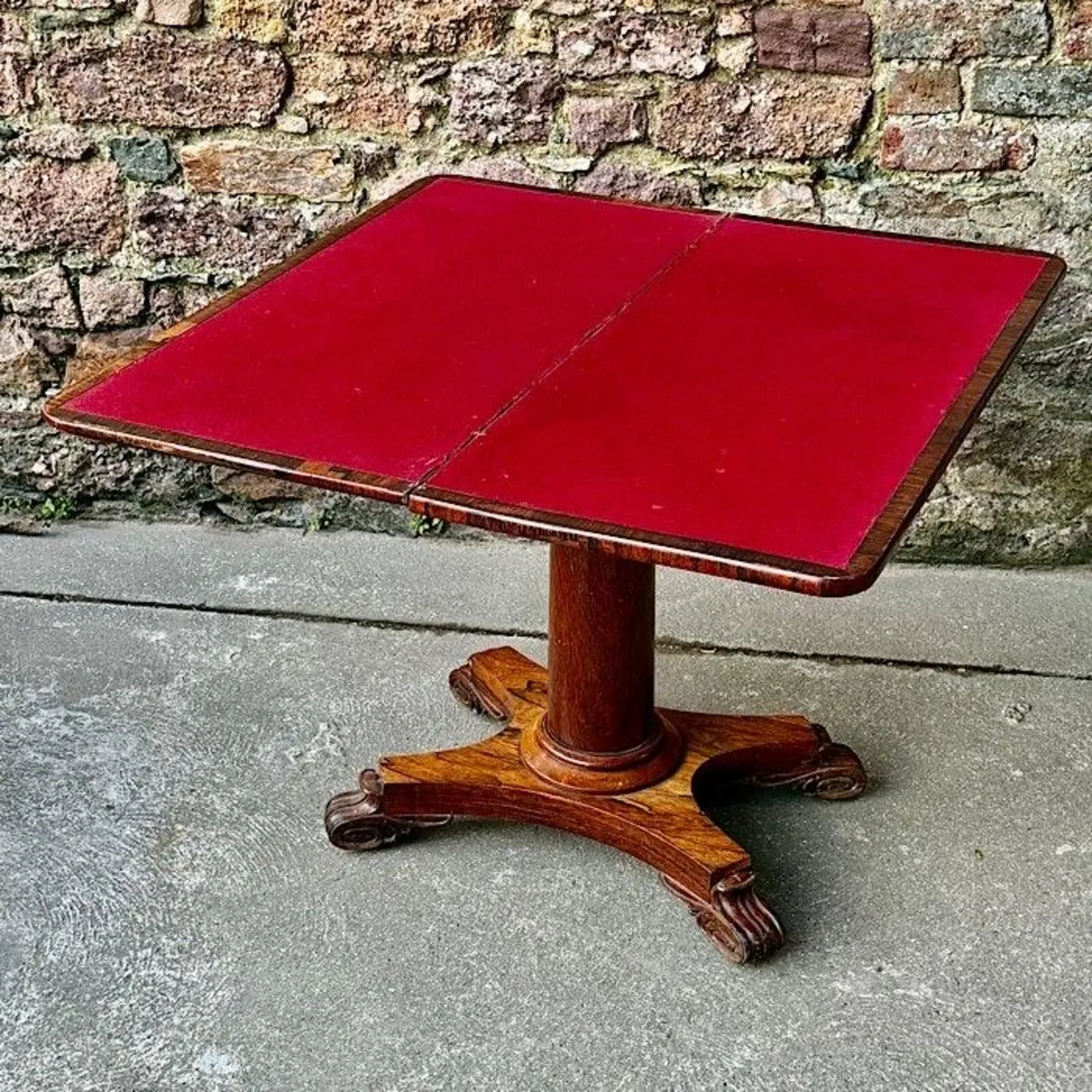 Antique Card Games Bridge Table - Image 4