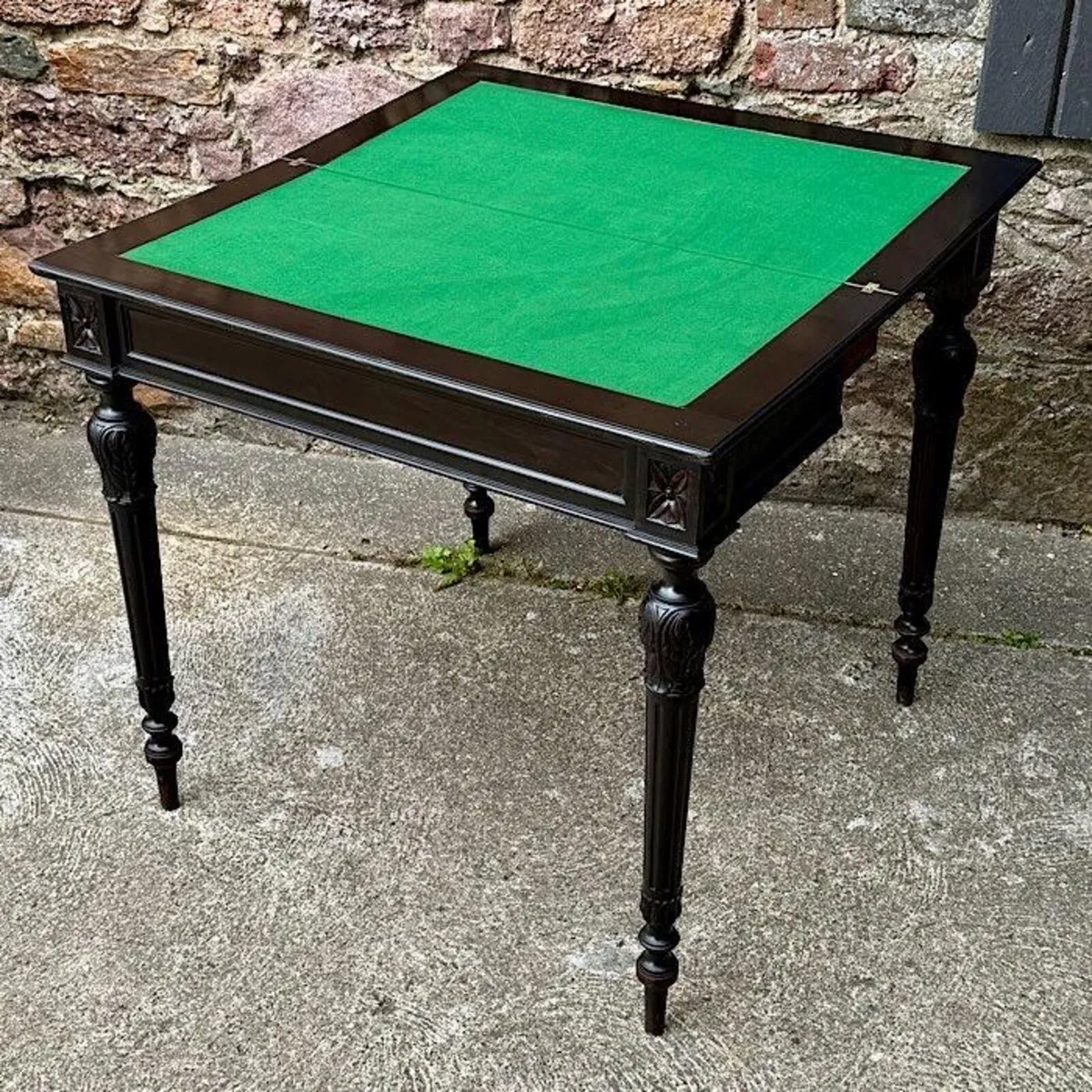 Antique Card Games Bridge Table - Image 2