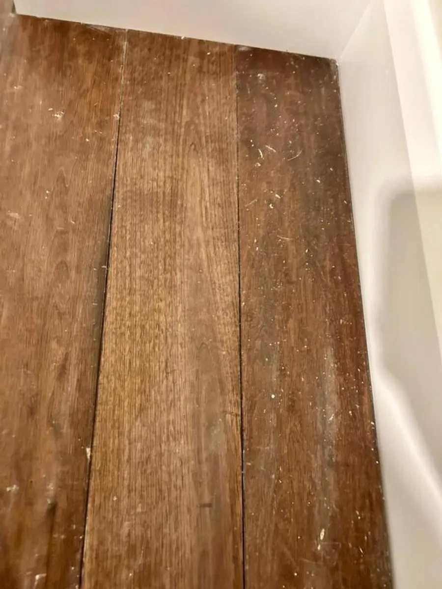 Reclaimed Walnut Hardwood Flooring Planks - Solid Walnut Wood Floor - Image 1