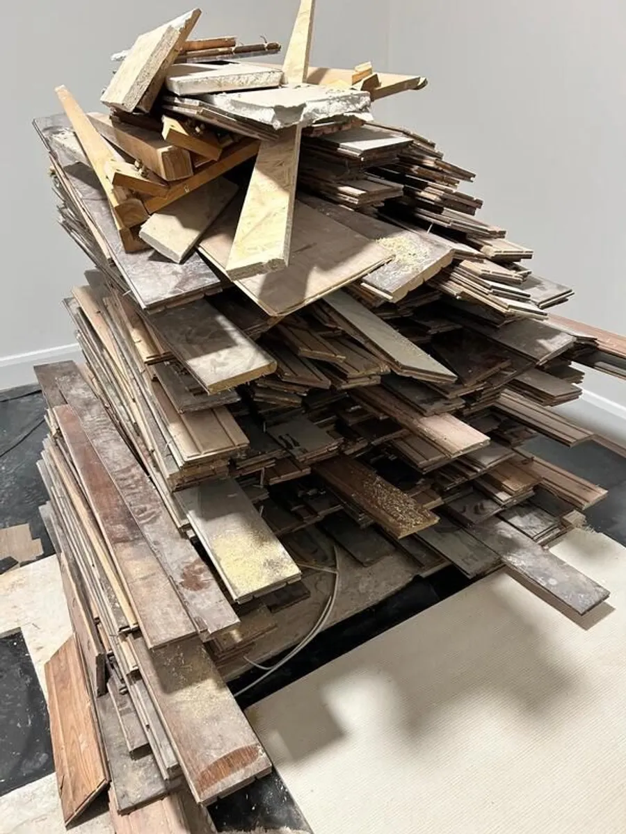 Reclaimed Walnut Hardwood Flooring Planks - Solid Walnut Wood Floor - Image 3