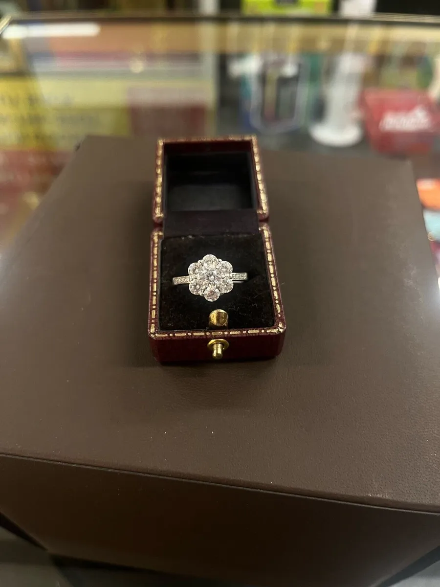 Sterling silver CZ ring - Image 1