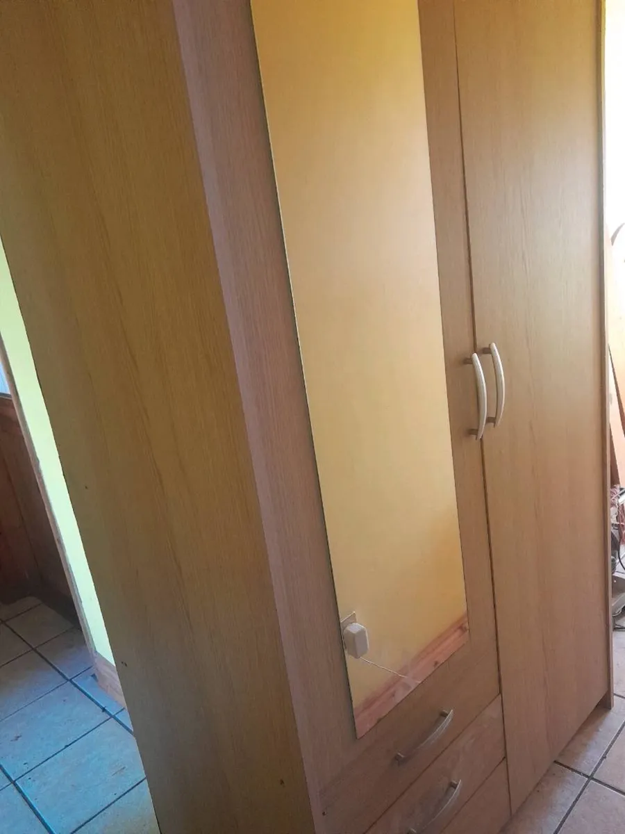 Wardrobe and double bed frame - Image 1