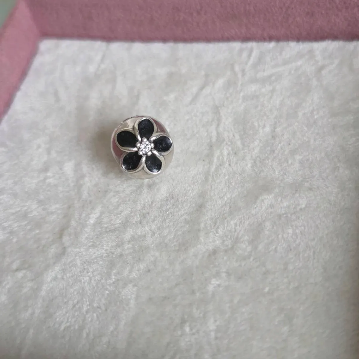 Pandora mystic floral black with CZ stone charm - Image 2
