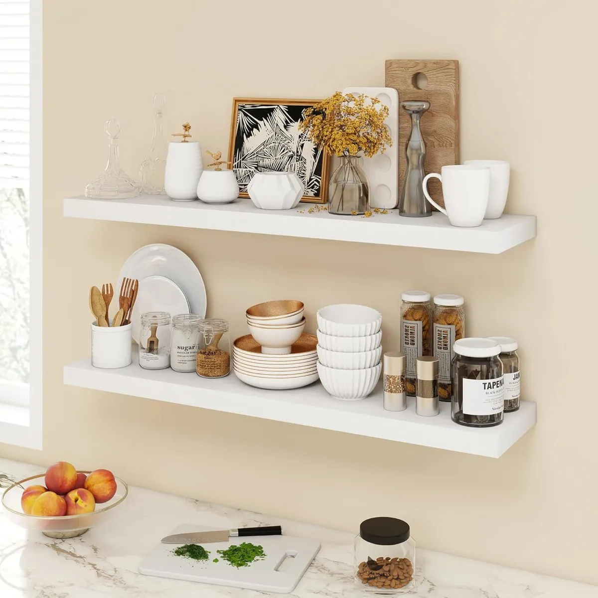 100cm Floating Shelves 23.5cm Deep Shelf Wall - Image 2