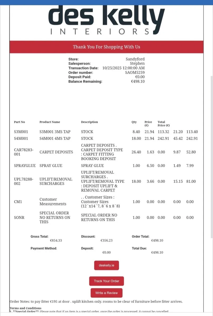 Brown Lino for sale Dublin - Image 2