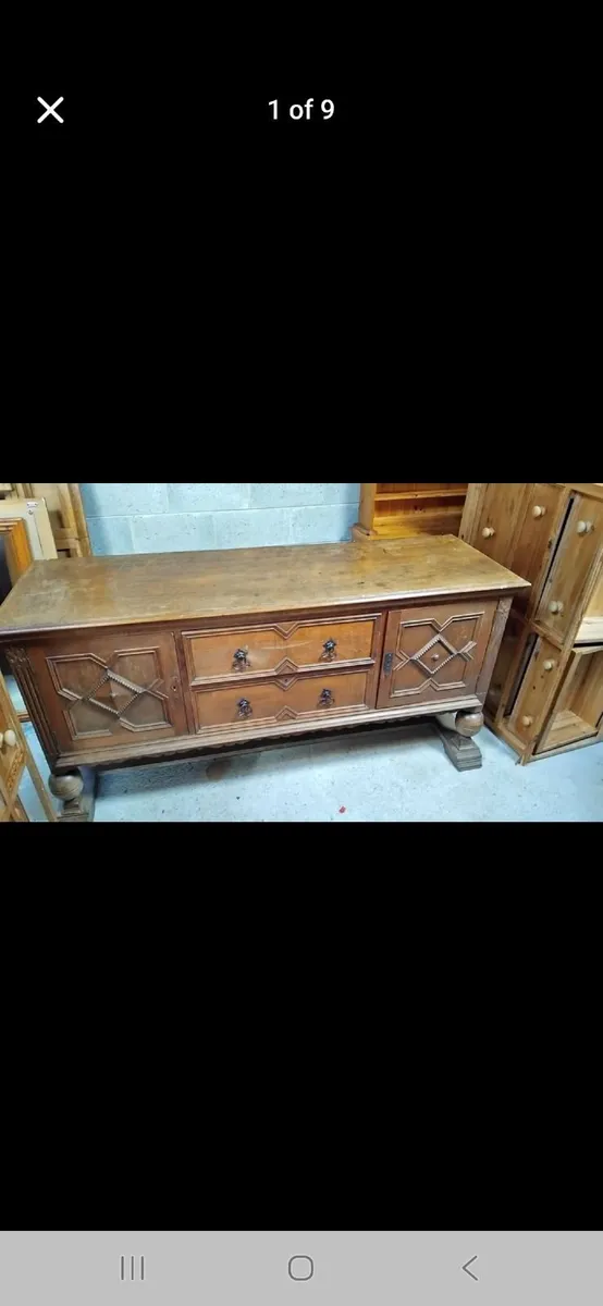 Antique oak sideboard - Image 1