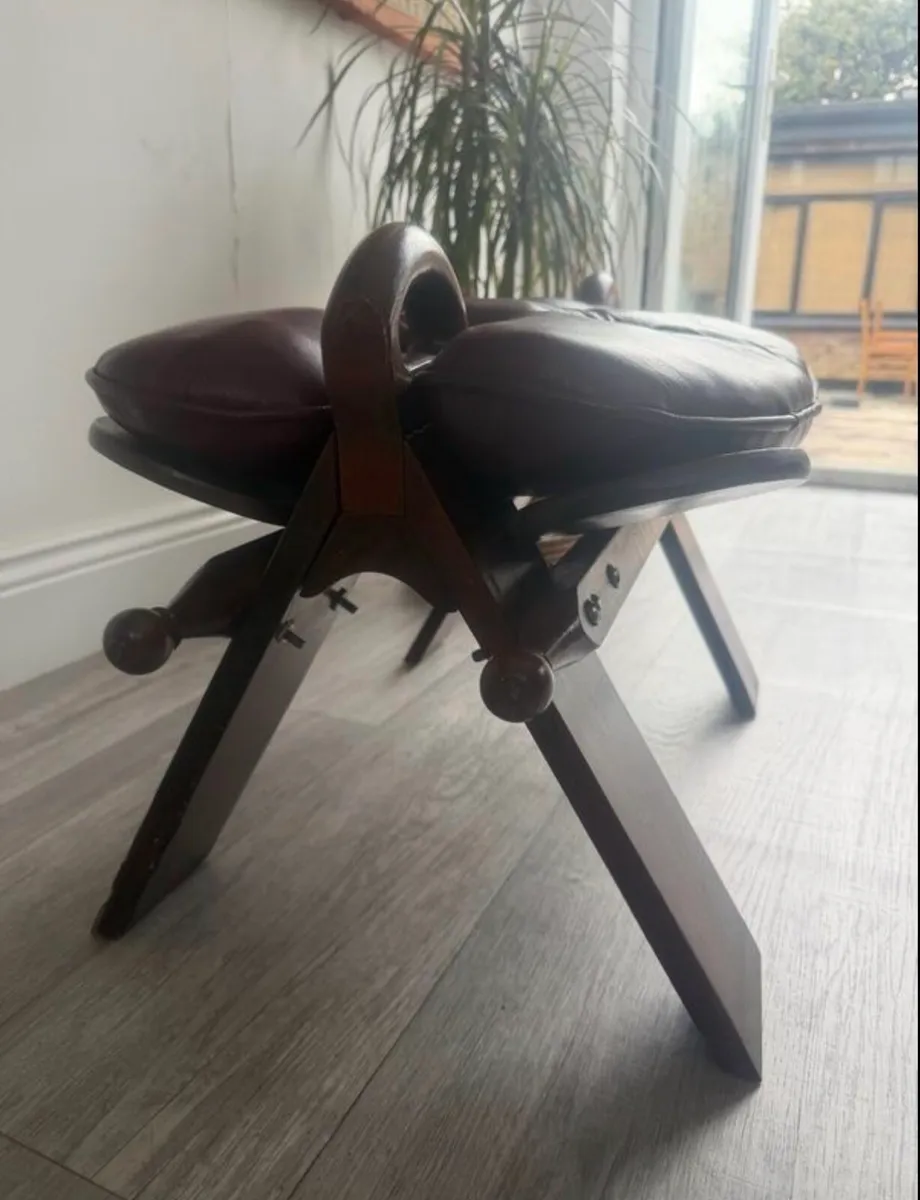 Vintage Camel Saddle Footstool - Image 4