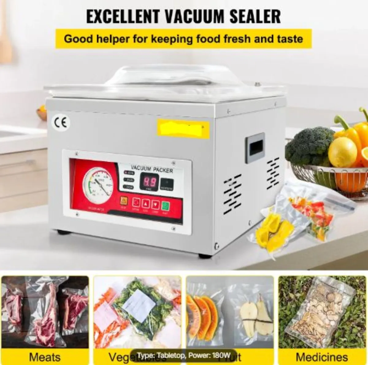 Chamber Vacuum Sealer, 260W Sealing Power, Vacuum - Image 2