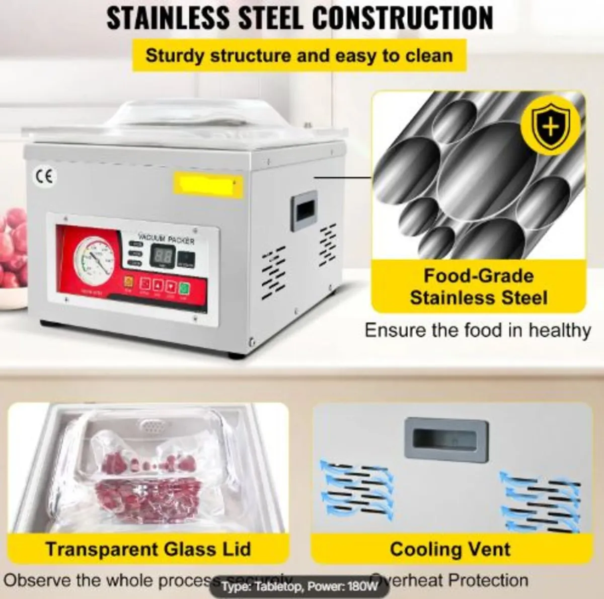 Chamber Vacuum Sealer, 260W Sealing Power, Vacuum - Image 4