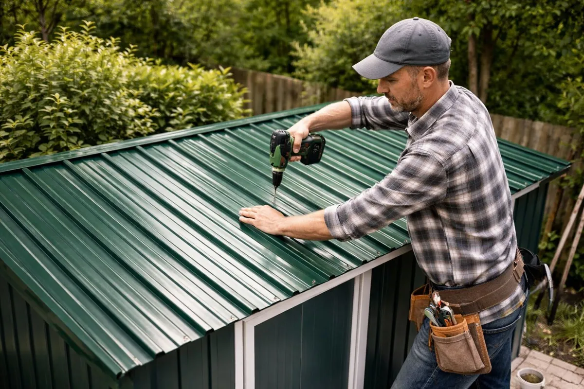 12 x Metal Roofing Sheets for Shed 7m2 Corrugated - Image 1