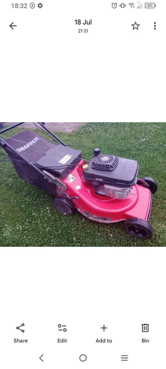 Snapper Self drive lawnmower - Image 1
