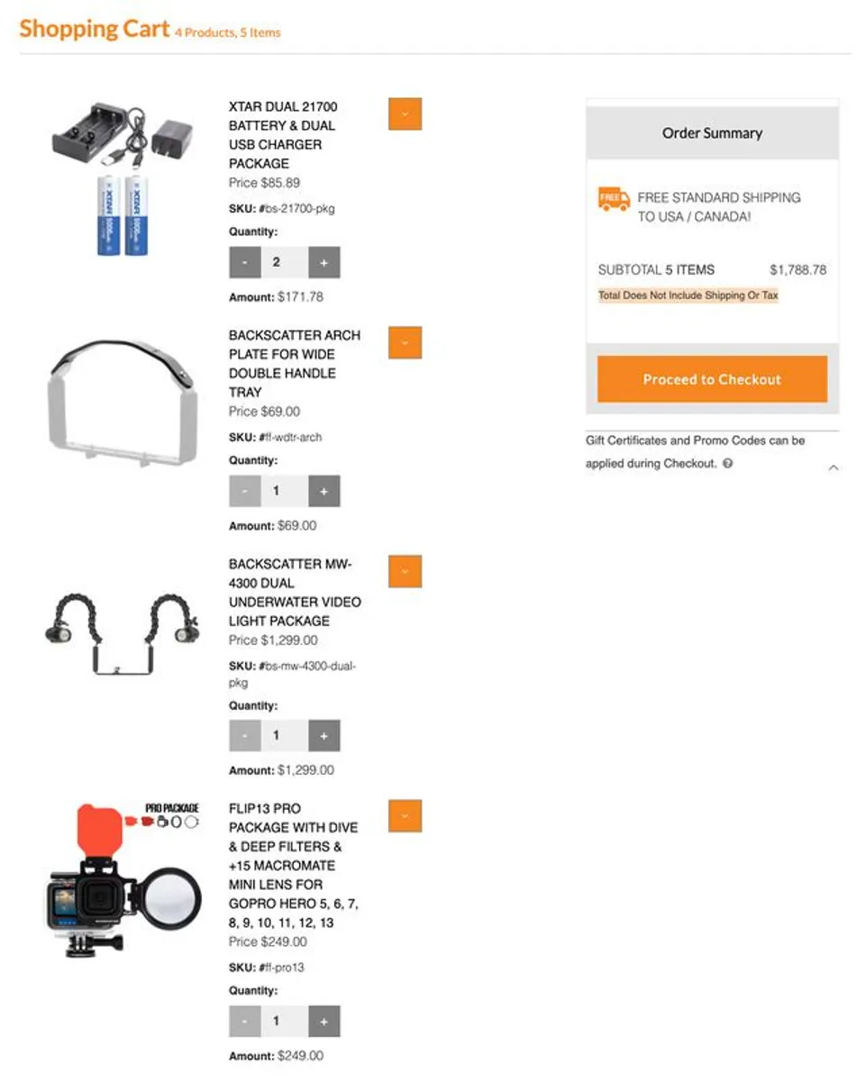 Full Go pro Underwater Photo/Video package (excl Go pro) - Image 2