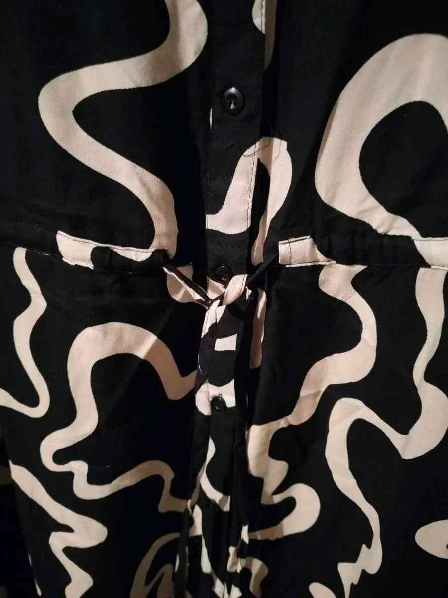 Yours Curve swirl print shirt dress, with long sle - Image 2