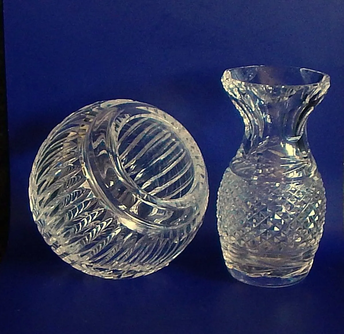 Waterford Crystal Small Slanted Bowl & Vase - Image 1