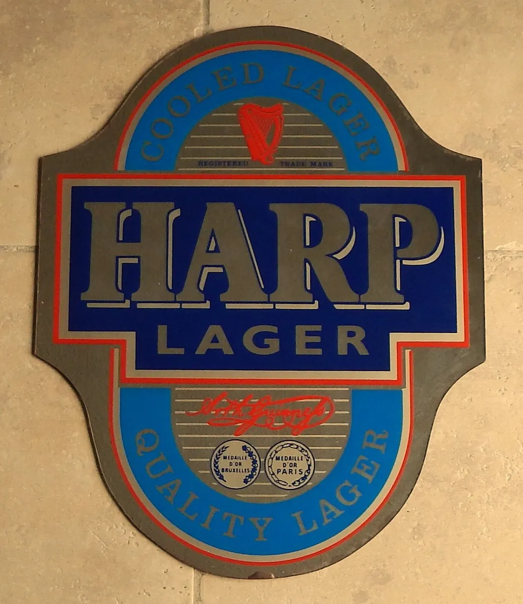 Large Harp Lager Pub Mirror - Image 1