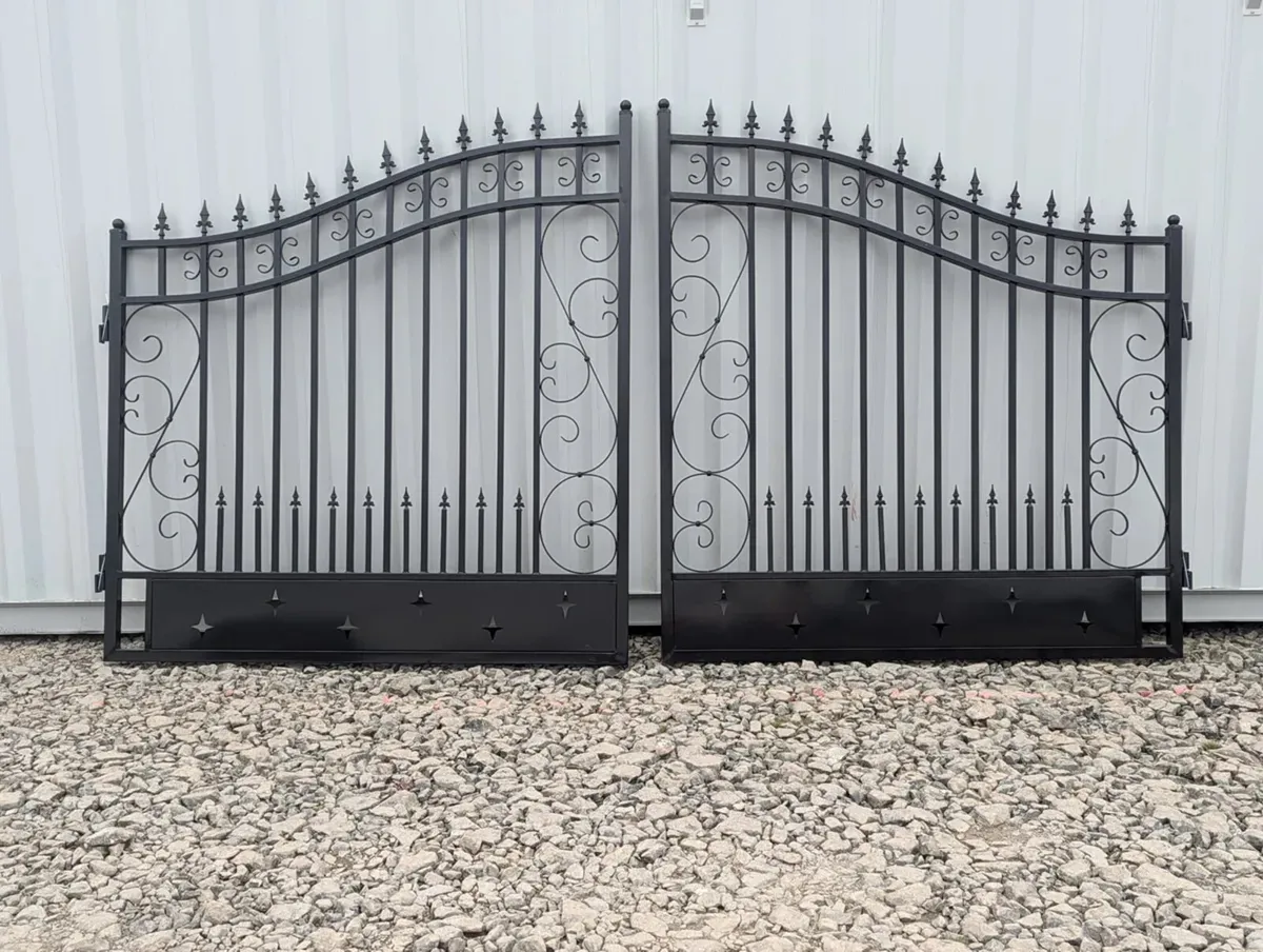 New 14ft Bi-Parting Iron Gates **Online Auction** - Image 1