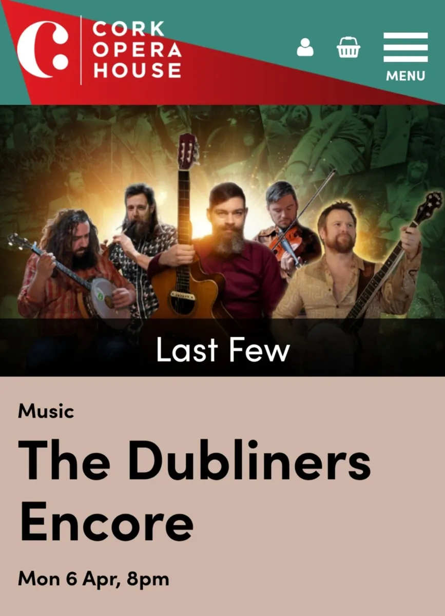 The Dubliners Encore Cork Opera House