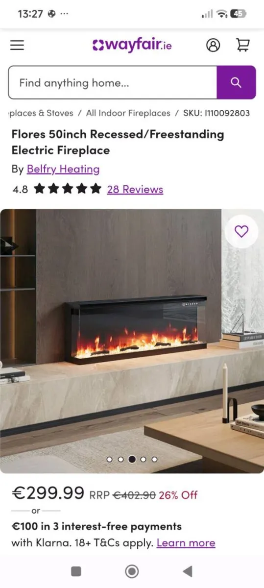 Look 👀 electric inset fire - Image 4