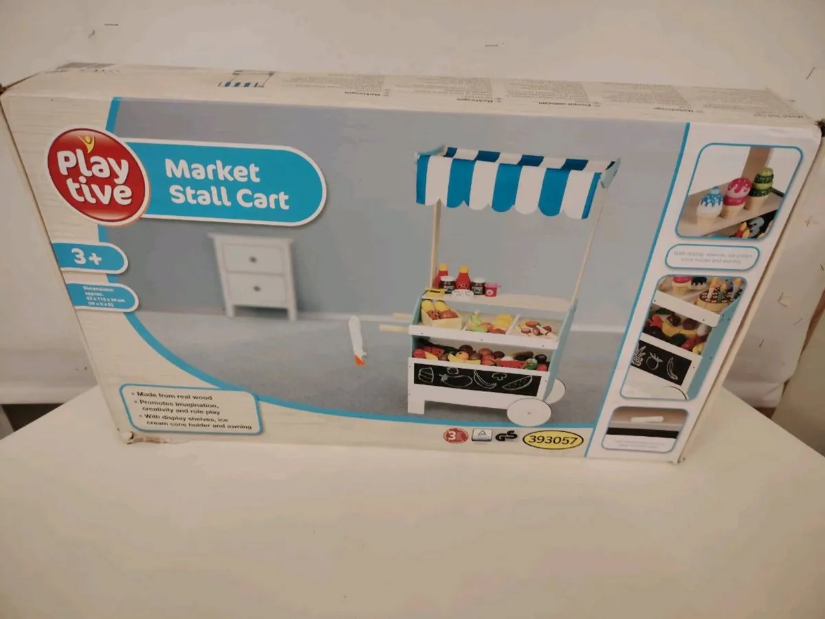 Toy market stall cart