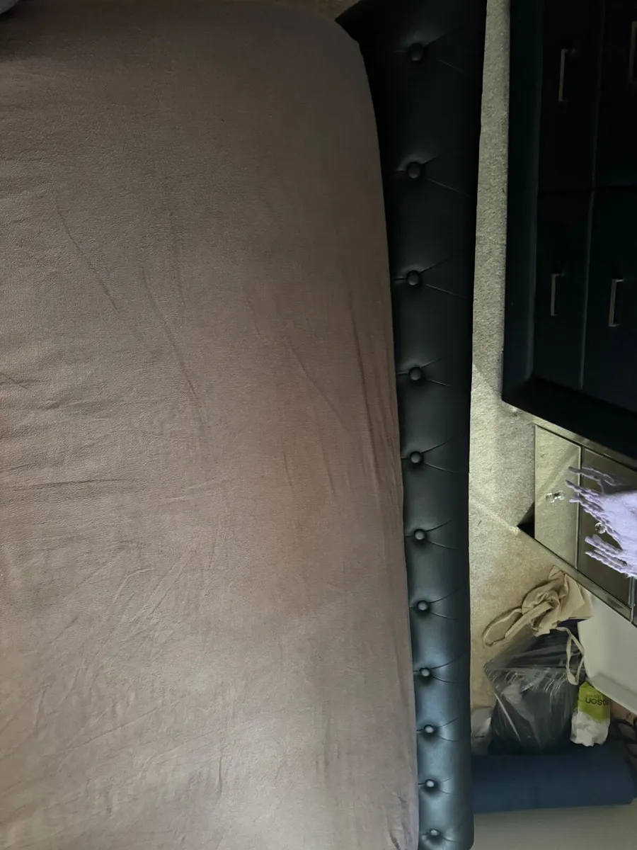 Super king bed frame and mattress - Image 4