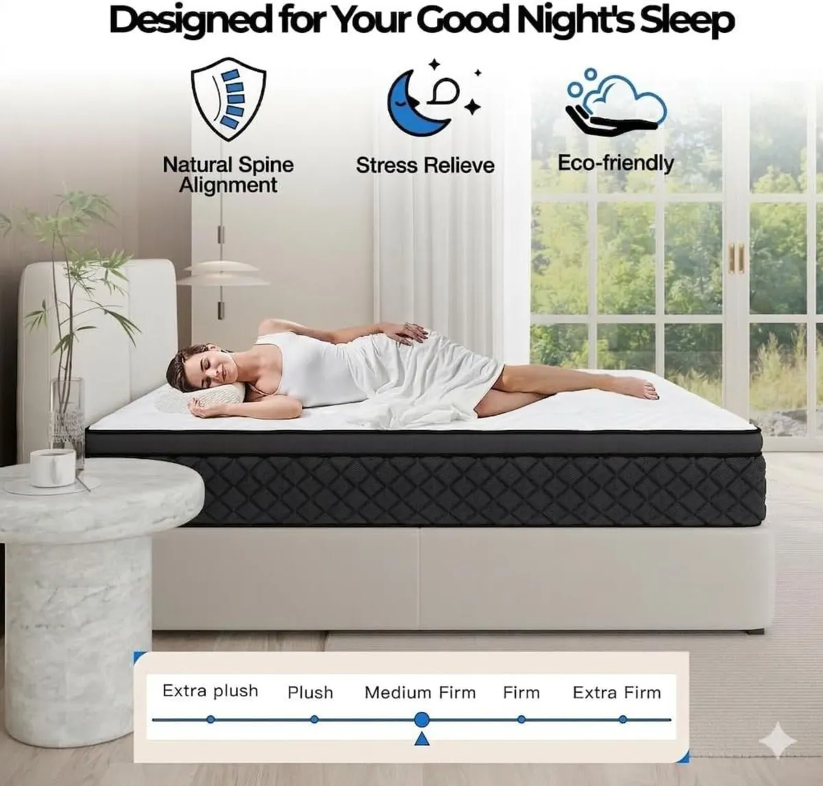 Azure 4FT6 Double Hybrid Mattress 12-Inch - Image 4