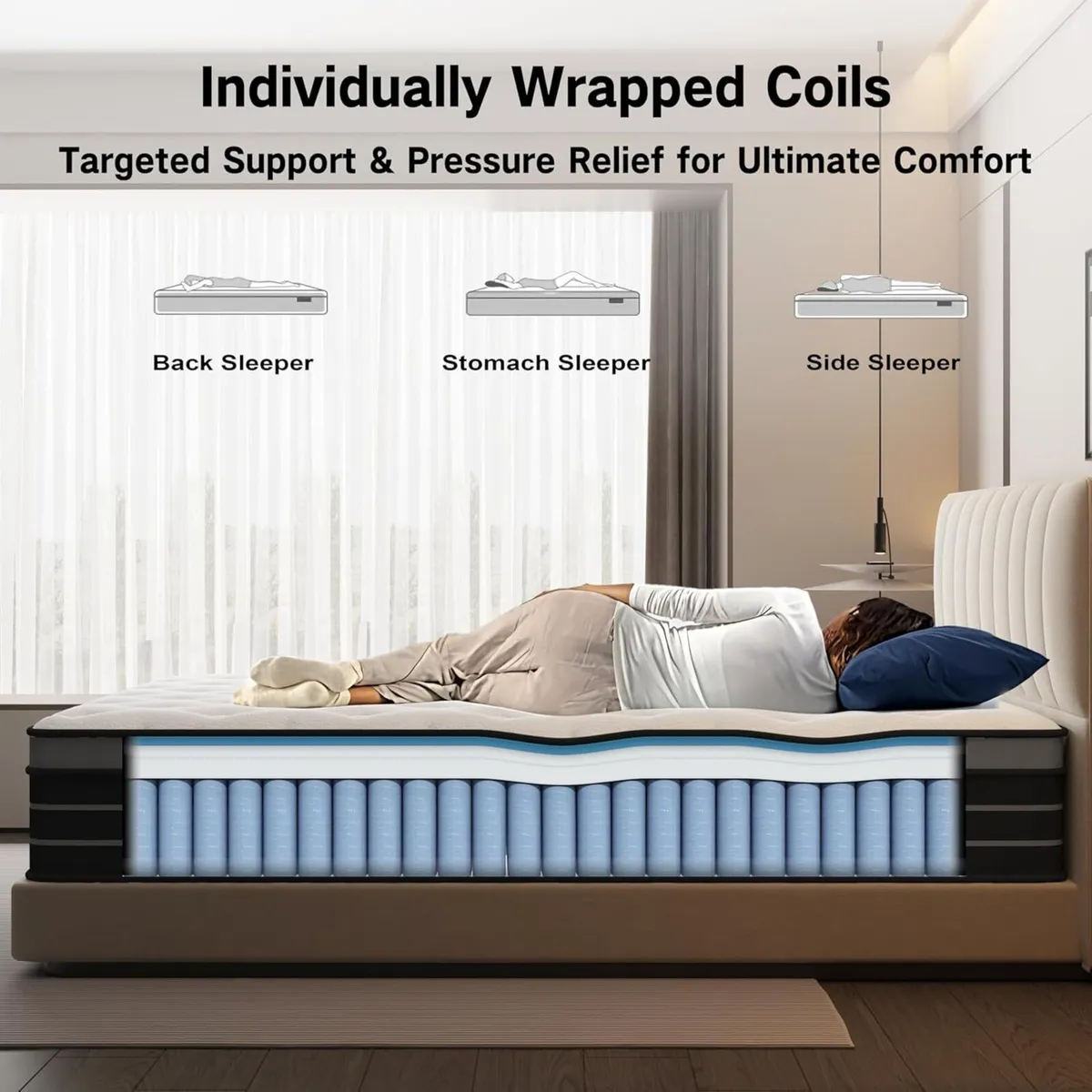 Double Mattress 4FT6 10 Inch Gel Memory Foam 7 - Image 2