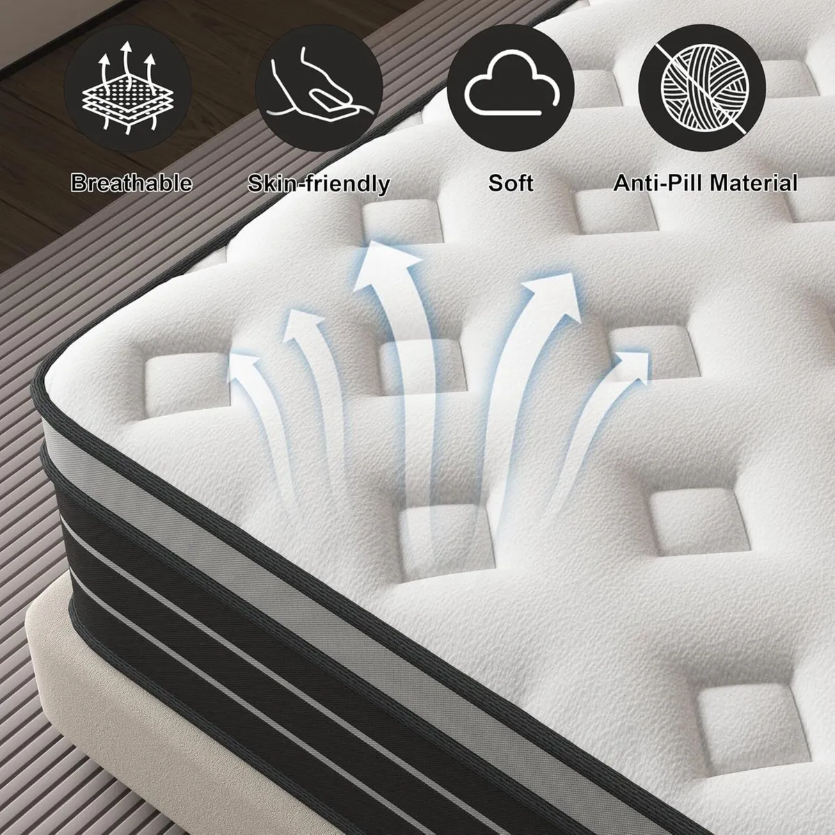 Double Mattress 4FT6 10 Inch Gel Memory Foam 7 - Image 4