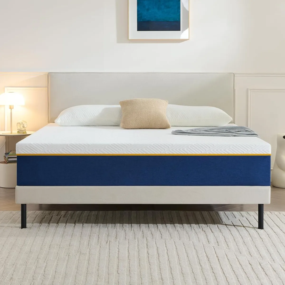 20CM King Mattress Gel Memory Foam Pressure - Image 2